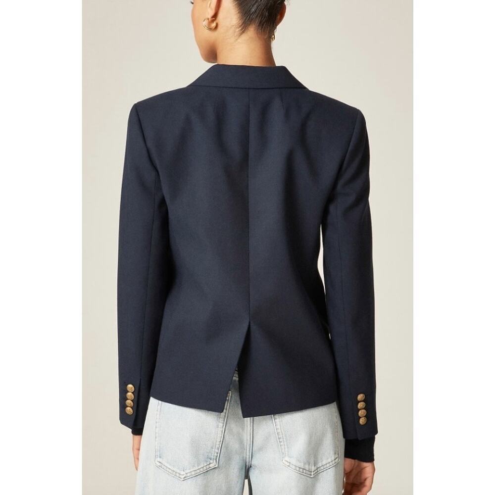 J CREW NWT Ecole Blazer Jacket Womens Navy Blue 14 Nova Fides Wool Blend CA806 - Picture 2 of 16